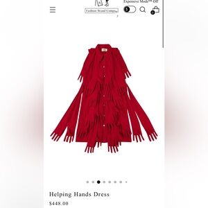 Fashion Brand Company Helping Hands Linen Dress, size L/M.